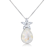 Picture of Charming Platinum Plated Swarovski Element Pendant Necklace As a Gift