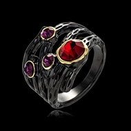 Picture of Nice Glass Multi-tone Plated Fashion Ring