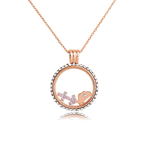 Picture of Delicate Rose Gold Plated Pendant Necklace in Flattering Style