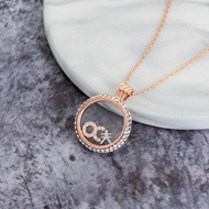 Picture of Origninal Small Rose Gold Plated Pendant Necklace