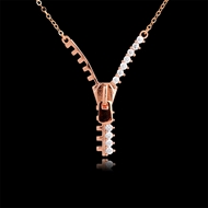 Picture of Fancy Small Rose Gold Plated Pendant Necklace