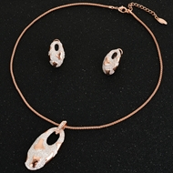 Picture of Hot Selling Rose Gold Plated Dubai Necklace and Earring Set from Top Designer