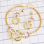 Show details for Unique Medium Multi-tone Plated Necklace and Earring Set