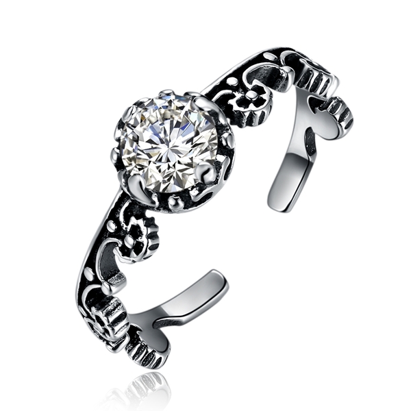 Picture of Low Price 925 Sterling Silver Platinum Plated Adjustable Ring from Trust-worthy Supplier