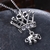 Picture of Wholesale Platinum Plated White Pendant Necklace with No-Risk Return