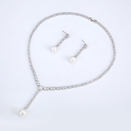 Picture of Bling Casual Platinum Plated Necklace and Earring Set