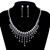 Picture of New Cubic Zirconia Platinum Plated Necklace and Earring Set