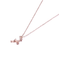 Picture of Eye-Catching Rose Gold Plated White Pendant Necklace with Member Discount