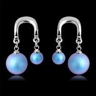 Picture of New Season Blue Fashion Dangle Earrings with SGS/ISO Certification