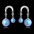 Picture of New Season Blue Fashion Dangle Earrings with SGS/ISO Certification