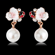 Picture of Need-Now Red Flower Dangle Earrings from Editor Picks