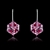 Picture of Beautiful Single Stone Pink Drop & Dangle