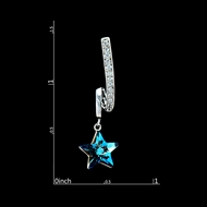 Picture of Unique Style Swarovski Element Platinum Plated Drop & Dangle