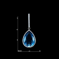 Picture of Original Design Platinum Plated Swarovski Element Drop & Dangle