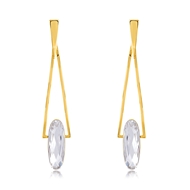 Picture of Hot Selling White Zinc Alloy Dangle Earrings in Bulk