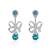 Picture of 925 Sterling Silver Cubic Zirconia Dangle Earrings with SGS/ISO Certification