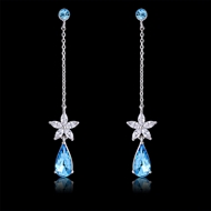 Picture of New Swarovski Element Zinc Alloy Dangle Earrings