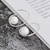 Picture of Platinum Plated Artificial Pearl Hoop Earrings As a Gift