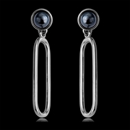 Picture of Hot Selling Black Platinum Plated Dangle Earrings from Top Designer