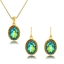 Show details for Designer Gold Plated Classic Necklace and Earring Set with No-Risk Return