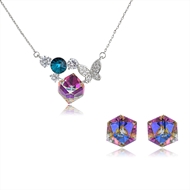 Picture of Classic Artificial Crystal Necklace and Earring Set of Original Design