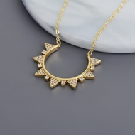 Picture of Delicate Gold Plated Pendant Necklace with Fast Delivery