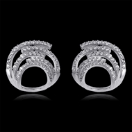 Picture of Trendy Platinum Plated Delicate Stud Earrings From Reliable Factory