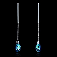 Picture of 20 Year China Export Platinum Plated Swarovski Element Drop & Dangle