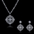 Picture of Beautiful Cubic Zirconia Copper or Brass Necklace and Earring Set