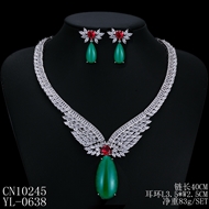 Picture of Good Cubic Zirconia Luxury Necklace and Earring Set