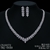 Picture of Staple Big Platinum Plated Necklace and Earring Set