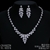 Picture of Origninal Big Platinum Plated Necklace and Earring Set