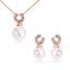Show details for Most Popular Artificial Pearl Rose Gold Plated Necklace and Earring Set