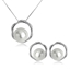 Show details for Sparkling Casual Platinum Plated Necklace and Earring Set