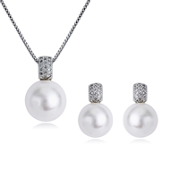 Picture of Zinc Alloy Artificial Pearl Necklace and Earring Set from Certified Factory