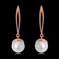 Picture of Distinctive White Artificial Pearl Dangle Earrings As a Gift