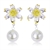 Picture of Good Quality Artificial Pearl White Dangle Earrings