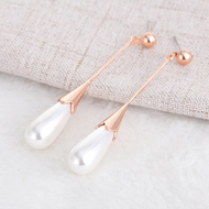 Picture of Pretty Artificial Pearl White Dangle Earrings