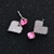 Picture of New Season Pink Zinc Alloy Stud Earrings with SGS/ISO Certification