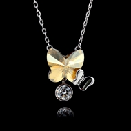 Picture of 925 Sterling Silver Butterfly Pendant Necklace in Exclusive Design