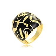 Picture of Eye-Catching White Enamel Fashion Ring with Member Discount