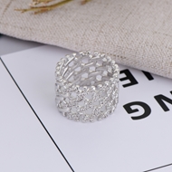 Picture of Reasonably Priced Platinum Plated White Fashion Ring from Reliable Manufacturer