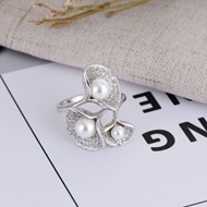 Picture of Bulk Platinum Plated Cubic Zirconia Fashion Ring Exclusive Online