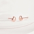 Picture of Shop Copper or Brass Rose Gold Plated Stud Earrings with Wow Elements