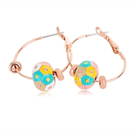 Picture of Purchase Gold Plated Enamel Hoop Earrings Exclusive Online