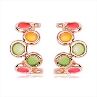 Picture of Zinc Alloy Enamel Hoop Earrings with Speedy Delivery