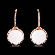 Picture of Trendy Rose Gold Plated Enamel Hoop Earrings with No-Risk Refund