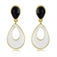 Show details for Delicate Enamel White Dangle Earrings