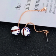 Picture of Featured Blue Rose Gold Plated Dangle Earrings with Full Guarantee