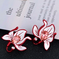 Picture of Hot Selling Rose Gold Plated Red Stud Earrings from Top Designer